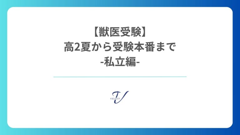 私立 獣医学部 受験スケジュール